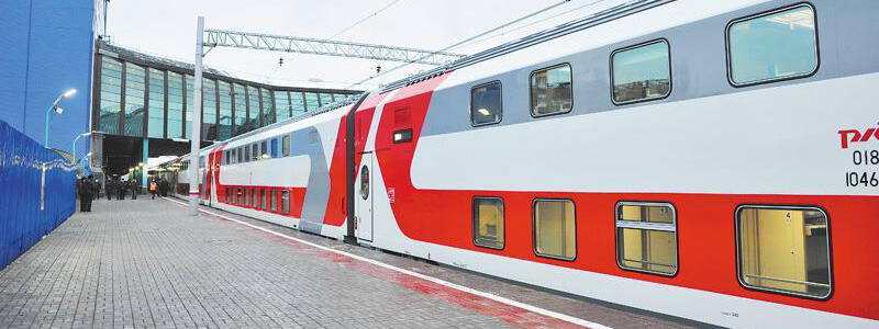 Double-decker train of Russian Railways