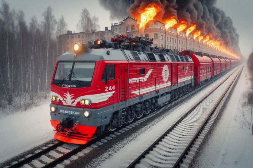 В предверии сезона повышенной пожароопасности, Свердловская железнодорожная компания оборудовала специальные пожарные составы.